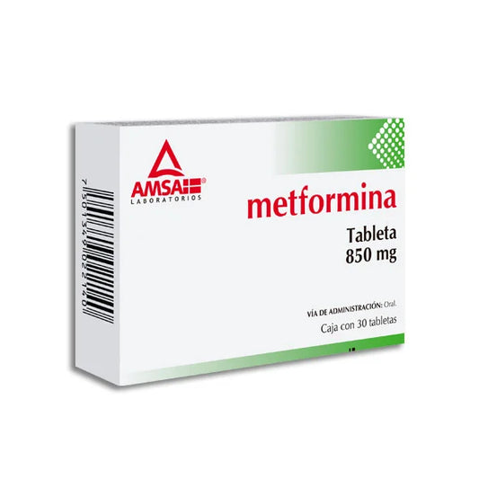 METFORMINA 850 MG CON 30 TABS
