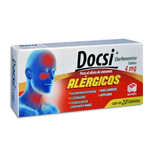 CLORFENAMINA 4 MG CON 20 TABS