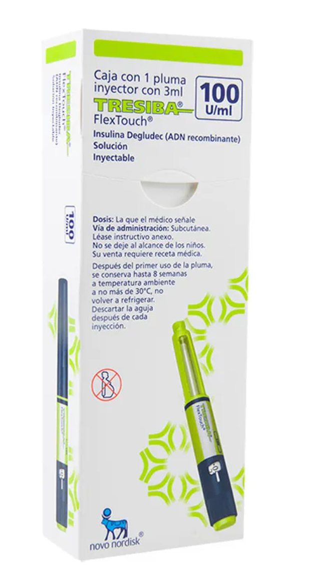 INSULINA TRESIBA, DIABETES TIPO 1 Y 2.