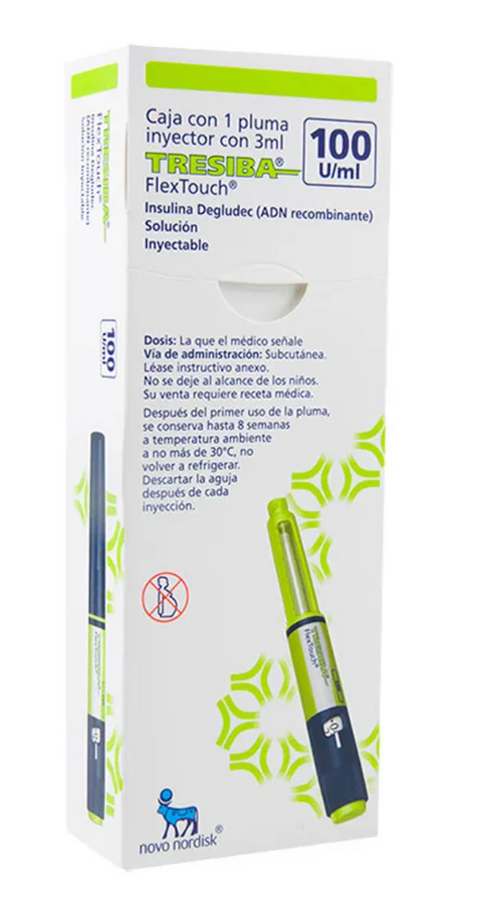INSULINA TRESIBA, DIABETES TIPO 1 Y 2.