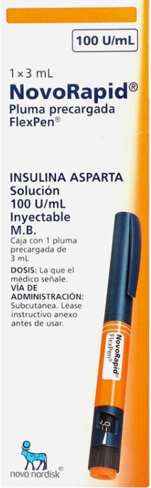 INSULINA ASPARTA, DIABETES TIPO 1 Y 2.
